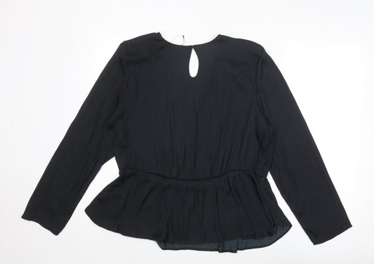 Womens UK Size 20 Marks and Spencer Black Basic Blouse
