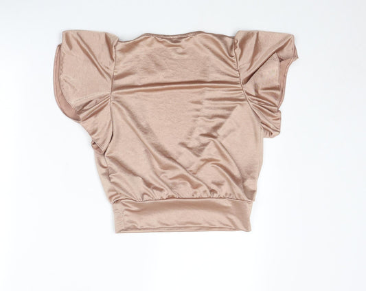 Womens UK Size 6 New Look Beige Basic Tank