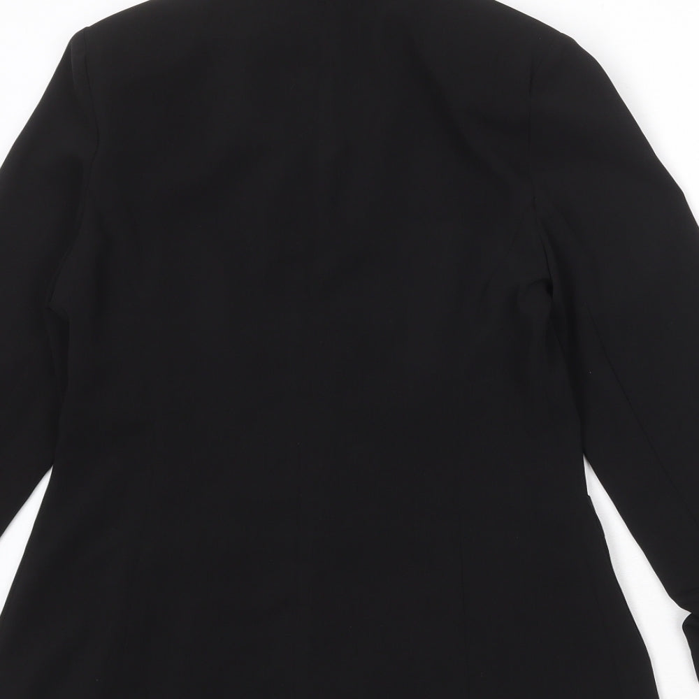 New Look Womens Black Polyester Jacket Blazer Size 10 - Open