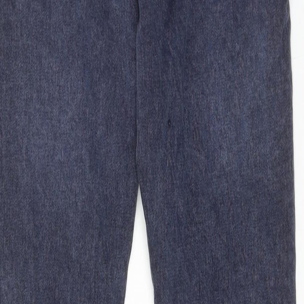Topshop Womens Blue Cotton Skinny Jeans Size 28 L32 in Regular Zip