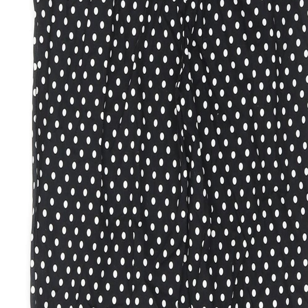 Womens UK Size XS ASOS Regular Fit Black Trousers