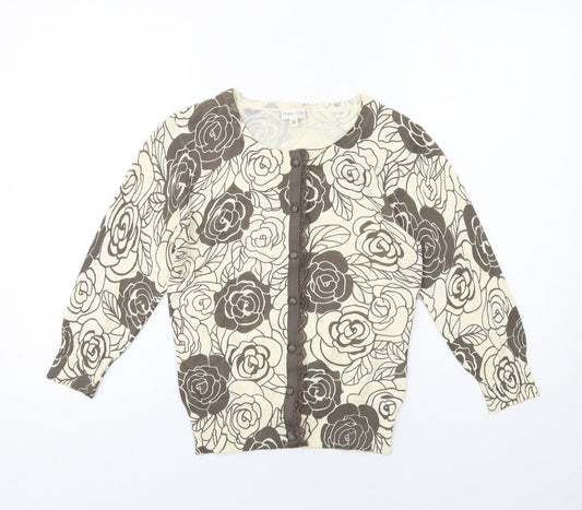 Womens UK Size 10 Phase Eight Ivory Cardigan Jumper