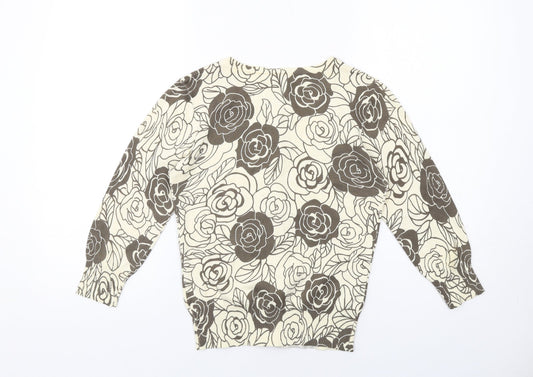 Womens UK Size 10 Phase Eight Ivory Cardigan Jumper