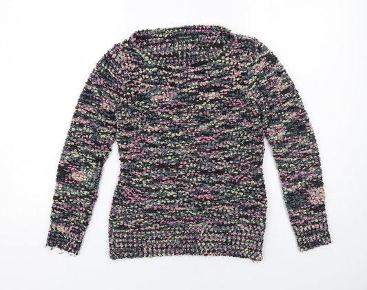 Womens UK Size S QED London Multicoloured Pullover Jumper