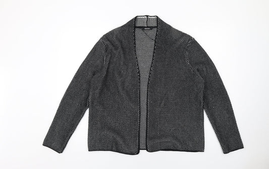 Olsen Womens Black V-Neck Cotton Cardigan Jumper Size 14