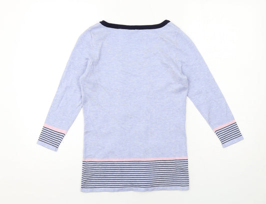 Womens UK Size 8 M&Co Blue Pullover Jumper