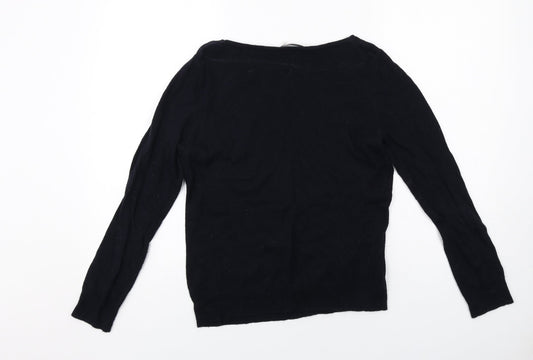 Womens UK Size 10 Mint Velvet Black Pullover Jumper