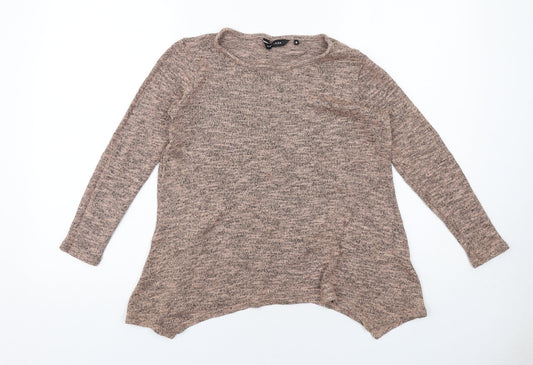 Womens UK Size 10 New Look Beige Basic Blouse