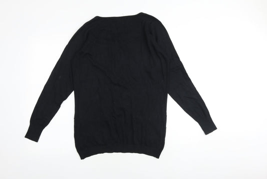 Womens UK Size 8 Warehouse Black Pullover Jumper