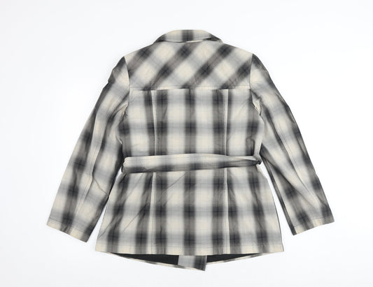 Precis Womens Multicoloured Plaid Jacket Size 10 Button