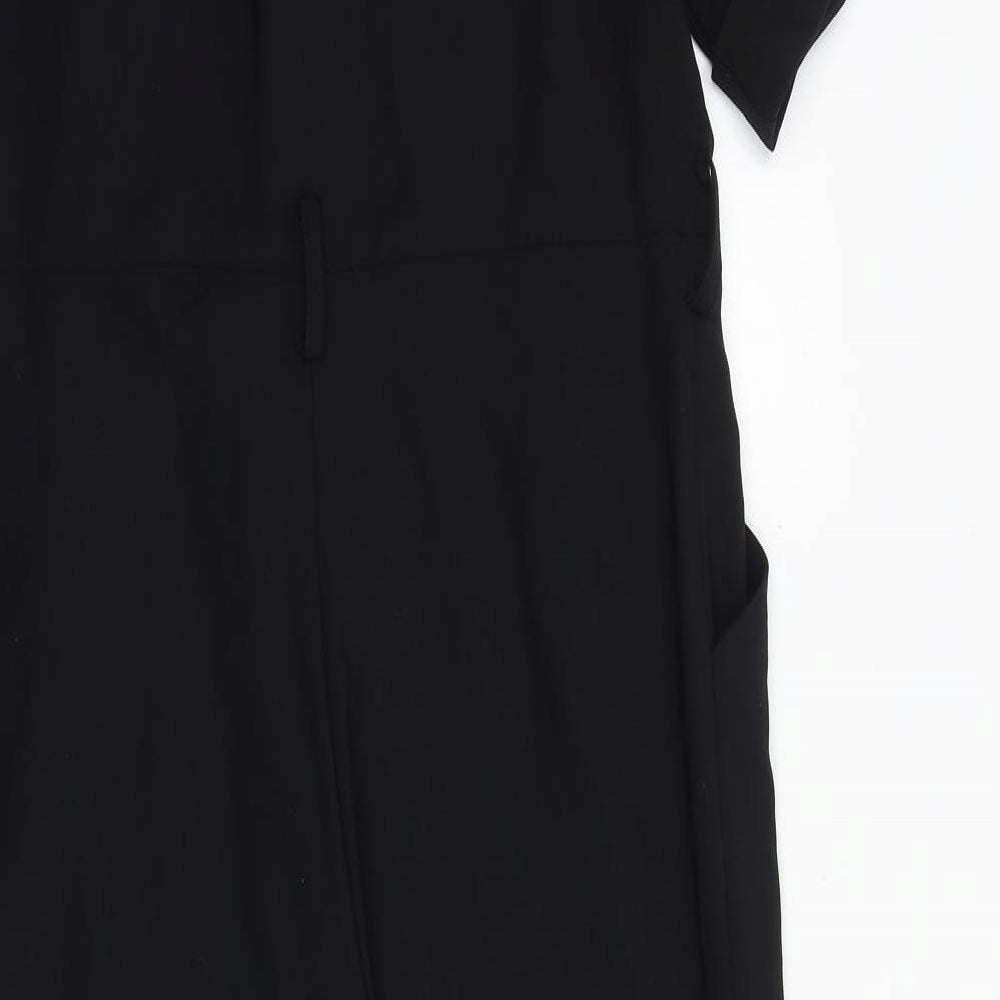 Zara Womens Black Polyester Jumpsuit One-Piece Size XS Pullover