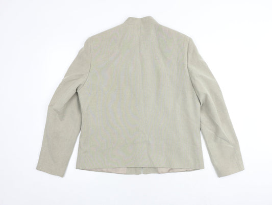Gerry Weber Womens Beige Jacket Blazer Size 14 Zip
