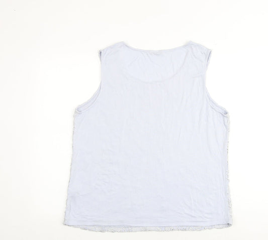 Womens UK Size 20 M&Co Blue Basic Tank