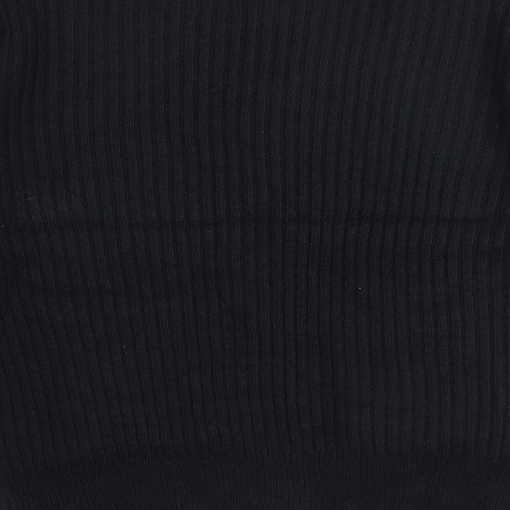 Womens UK Size M Marks and Spencer Black Full Zip Jumper