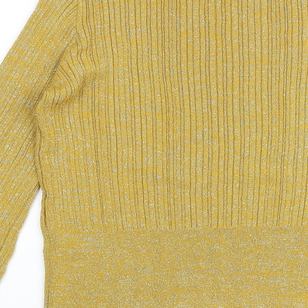 Womens UK Size M Marks and Spencer Yellow Pullover Jumper