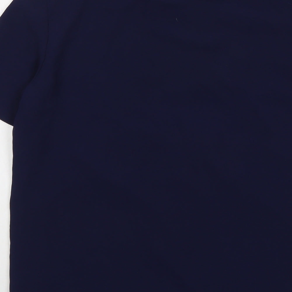 Womens UK Size 8 Selected Femme Blue Basic T-Shirt