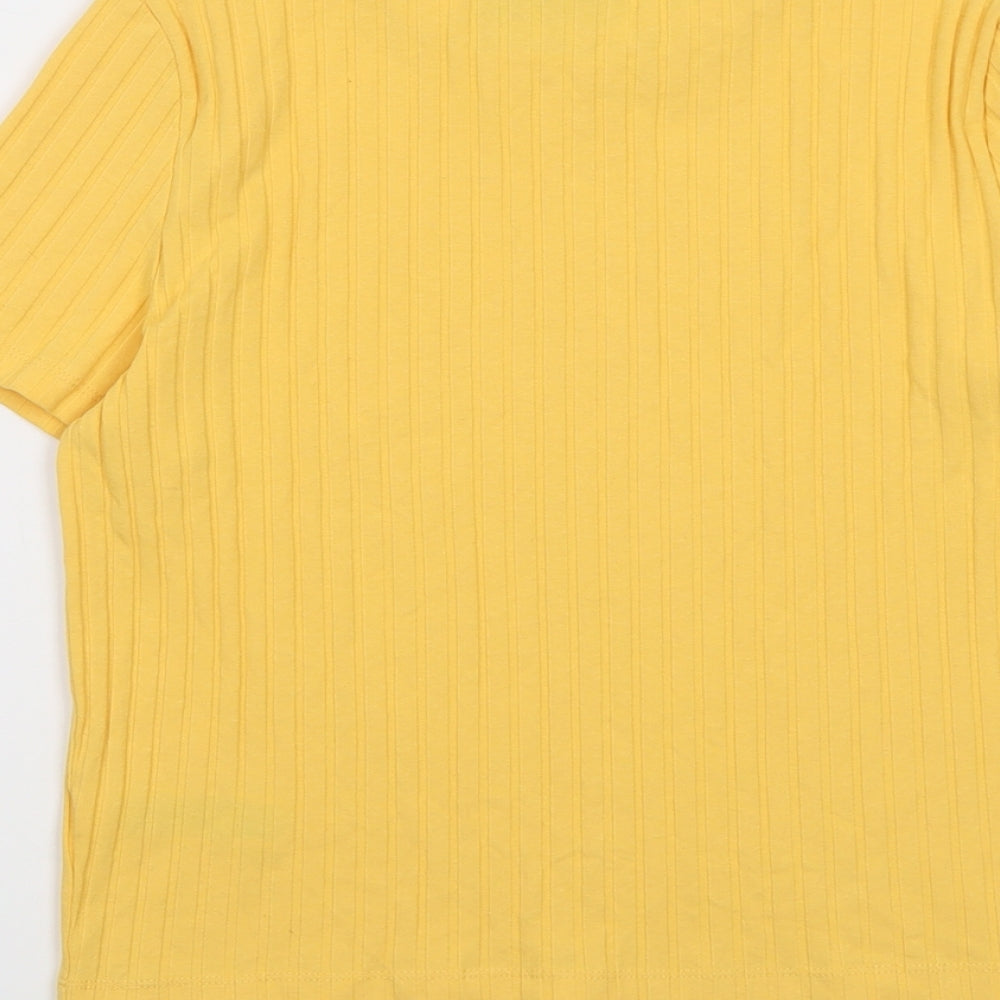 Womens UK Size 18 ASOS Yellow Basic T-Shirt