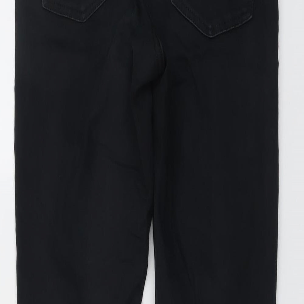 Topshop Womens Black Cotton Skinny Jeans Size 26 in L26 in Regular Button