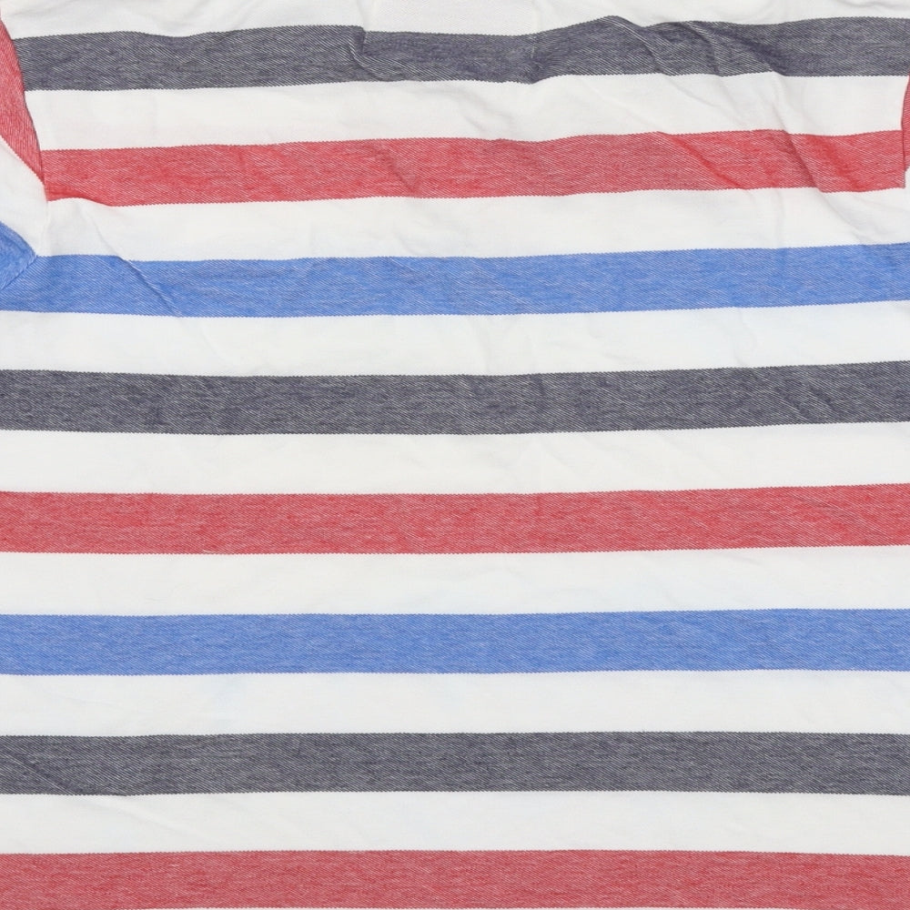 Sand Stone Womens Multicoloured Striped Cotton Basic Polo Size L Collared