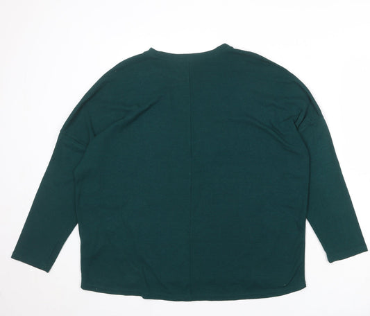 Womens UK Size 14 New Look Green Pullover Jumper