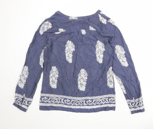 Womens UK Size S Saint Tropez Blue Basic Blouse