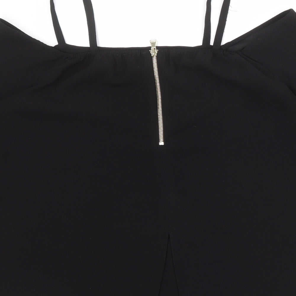 Womens UK Size 12 River Island Black Basic Blouse