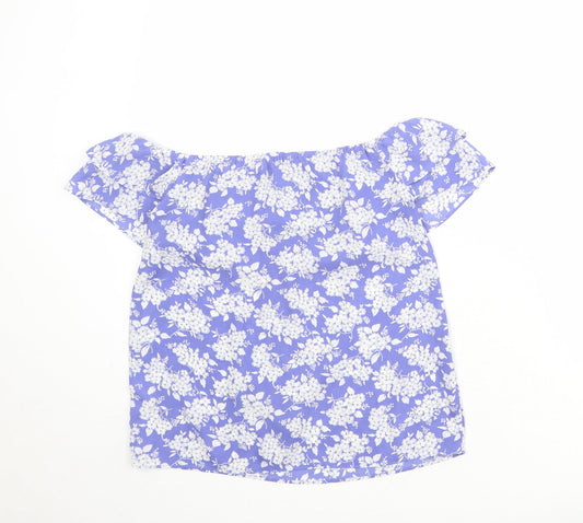Womens UK Size 8 Oasis Blue Basic Blouse