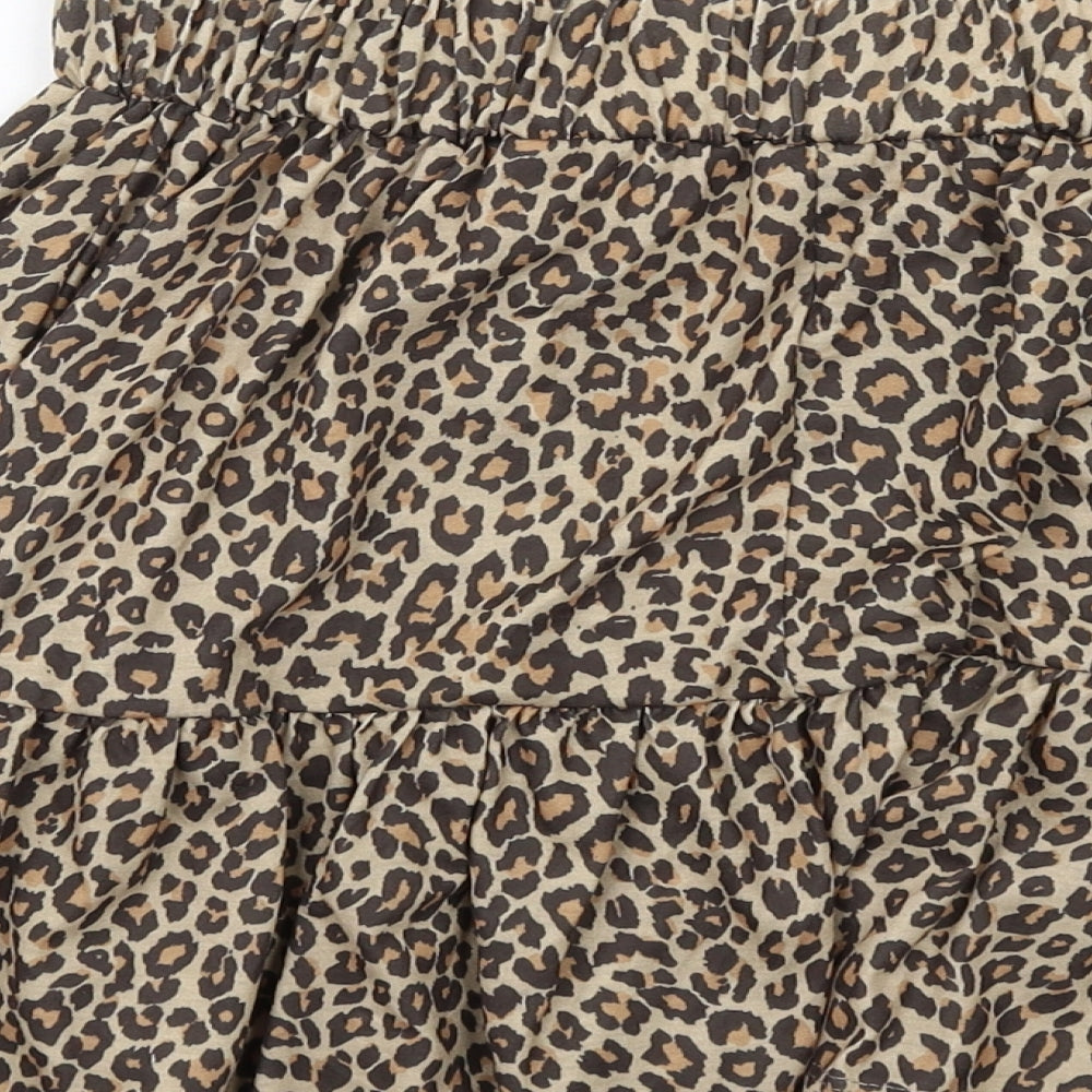 Nasty Gal Womens Brown Animal Print Polyester Tutu Skirt Size 6 - Leopard pattern