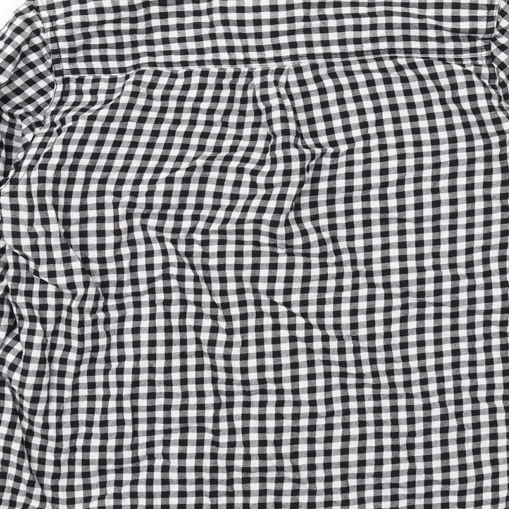 Womens UK Size 10 New Look Black Basic Button-Up