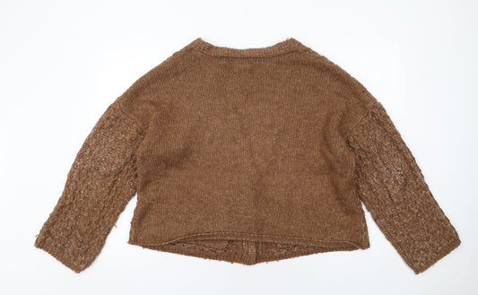 Womens UK Size M Stradivarius Brown Cardigan Jumper