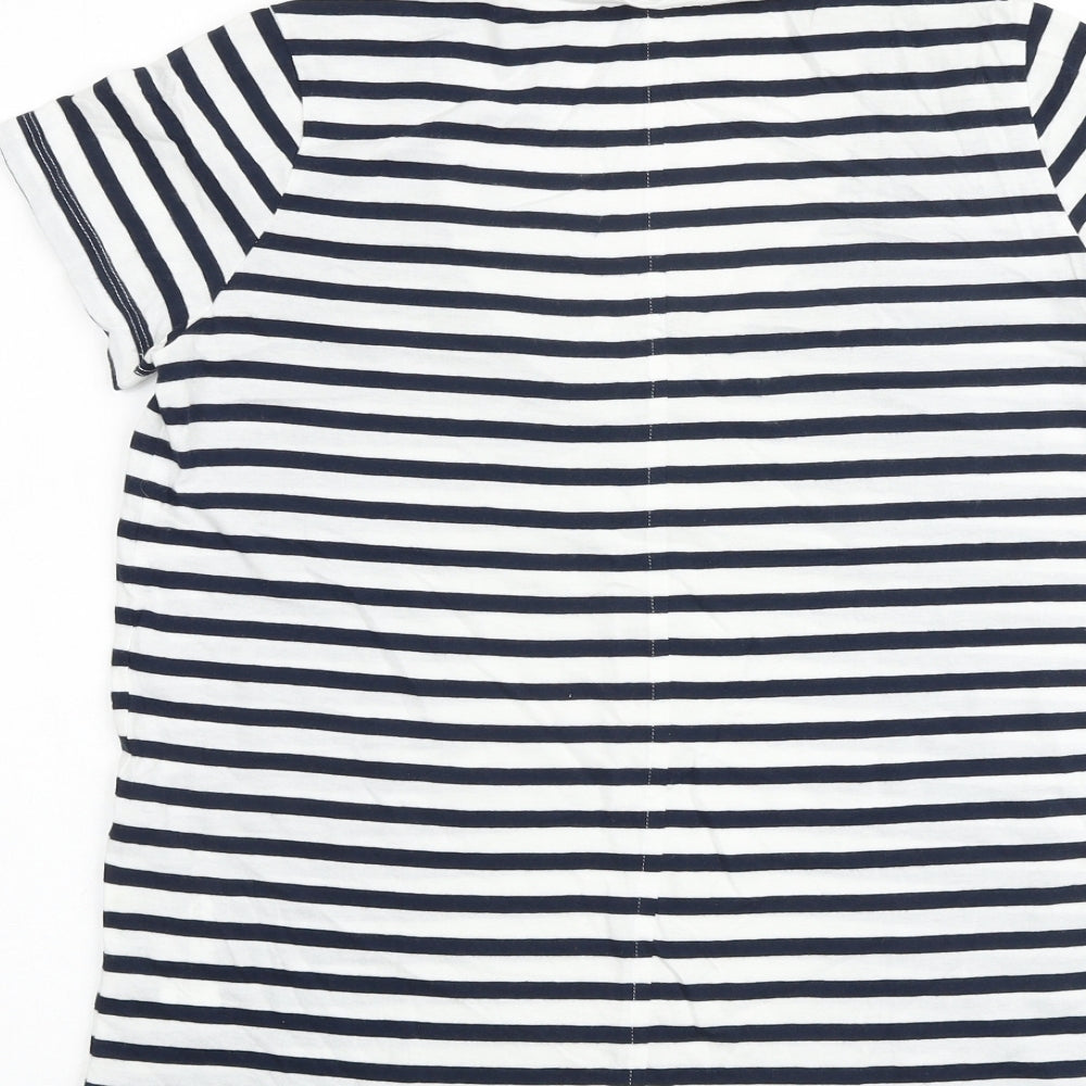 Womens UK Size S Zara White Basic T-Shirt