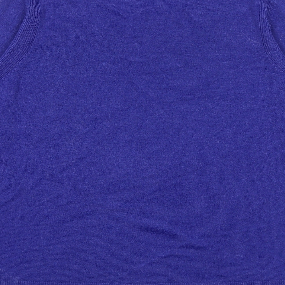 Womens UK Size 14 Marks and Spencer Blue Pullover Jumper