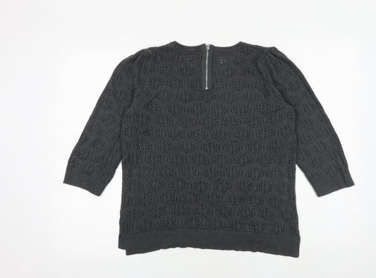 Womens UK Size L H&M Grey Pullover Jumper