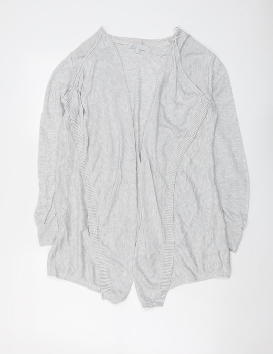 Red Herring Womens Grey V-Neck Viscose Cardigan Jumper Size 14