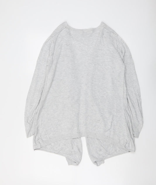 Red Herring Womens Grey V-Neck Viscose Cardigan Jumper Size 14