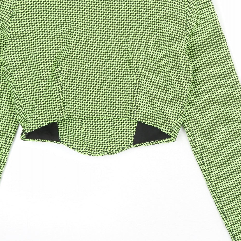 Womens UK Size S Zara Green Cropped Tank