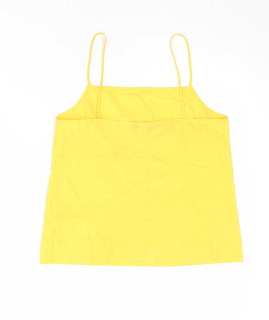 Womens UK Size 6 Topshop Yellow Basic Tank