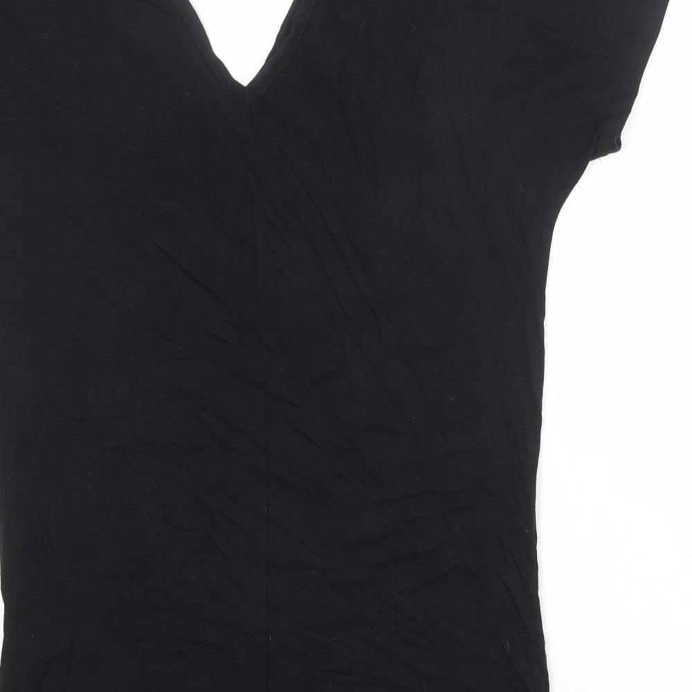 Womens UK Size 8 Missguided Black Basic T-Shirt
