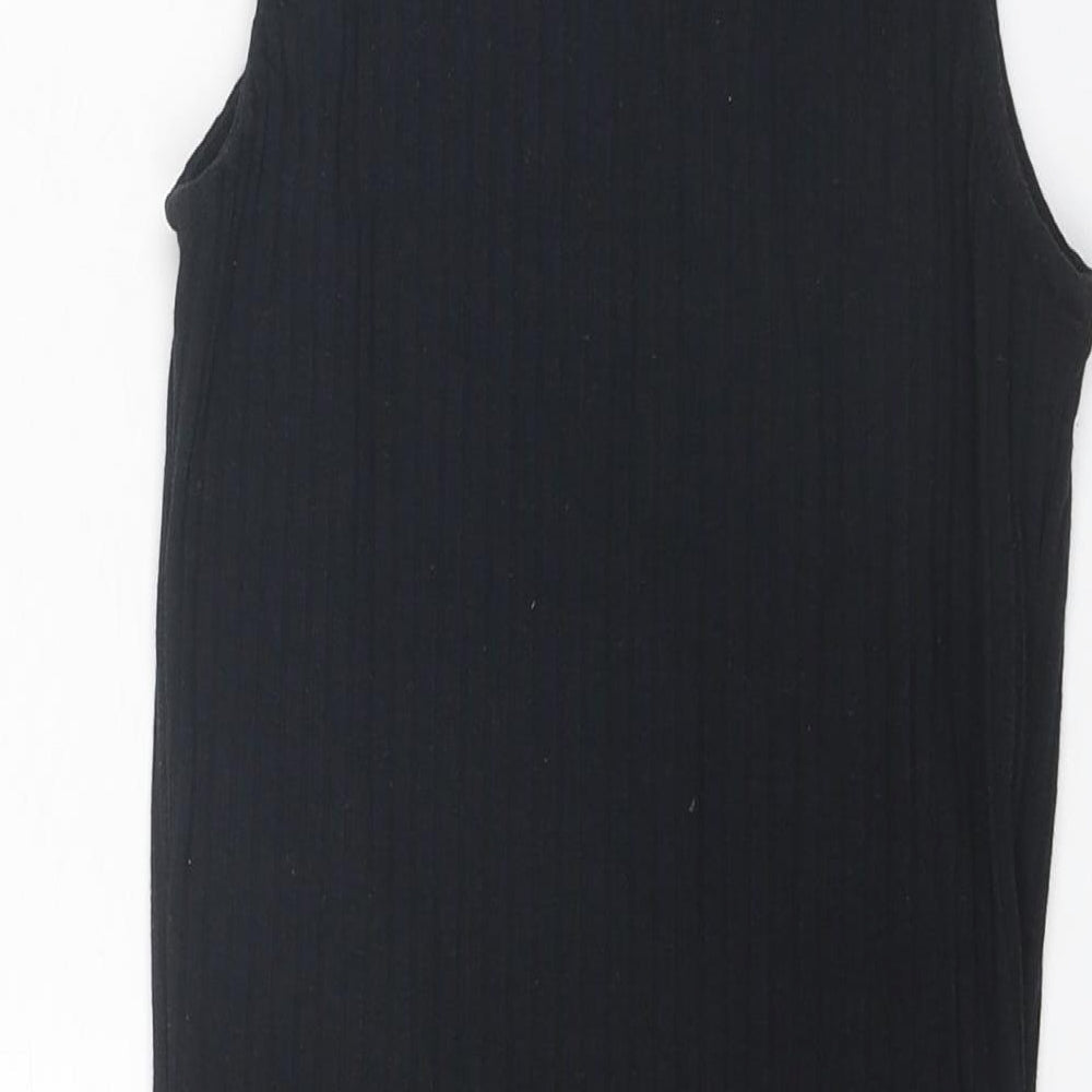 Nasty Gal Womens Black Polyester Bodysuit One-Piece Size 6 Snap