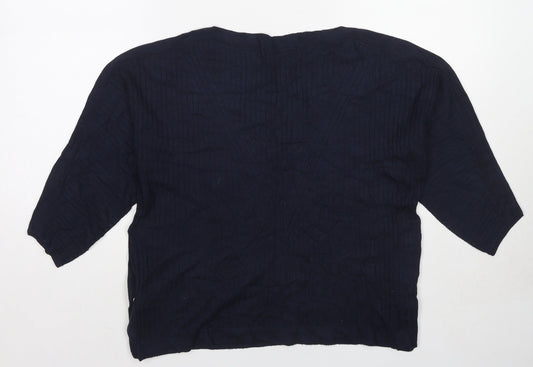 Womens UK Size M Marks and Spencer Blue Pullover Jumper