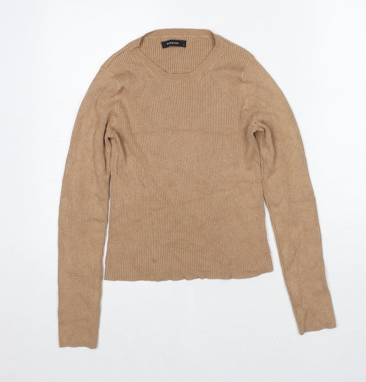 Womens UK Size S RESERVED Beige Pullover Jumper