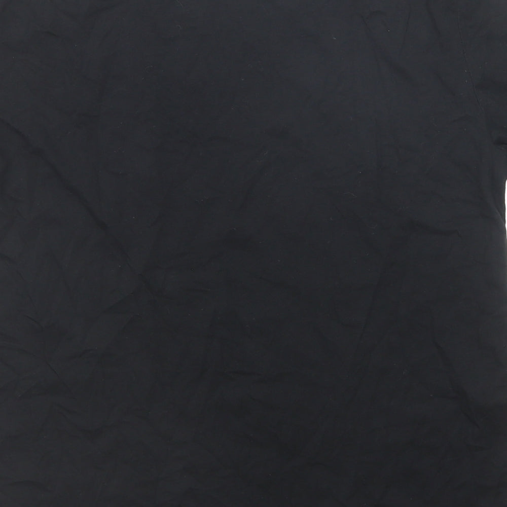 Womens UK Size S Mango Black Basic T-Shirt
