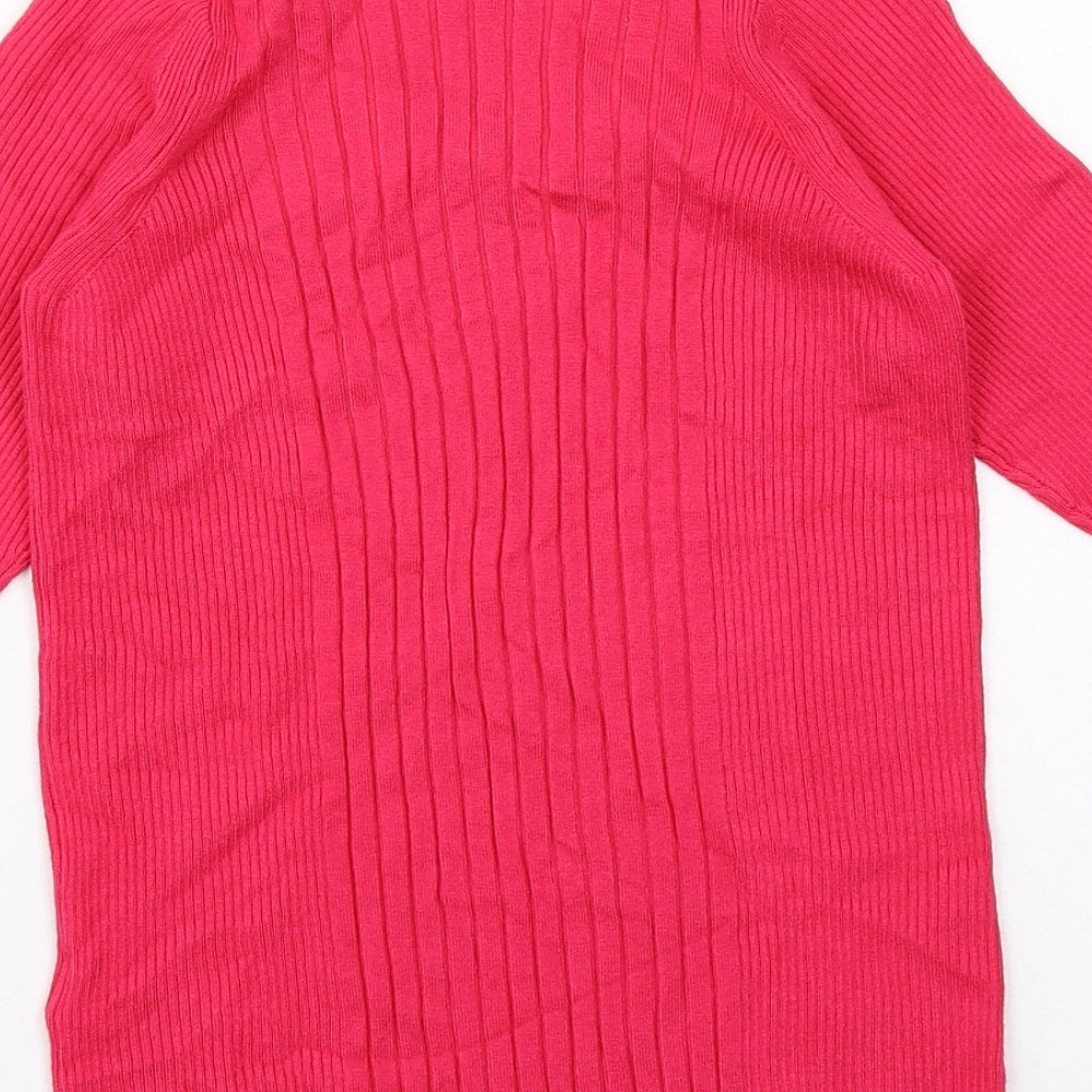 Womens UK Size S Marks and Spencer Pink Basic Blouse