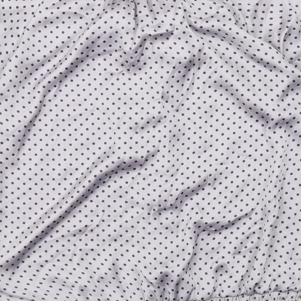 Womens UK Size 10 Amphora Grey Basic Button-Up