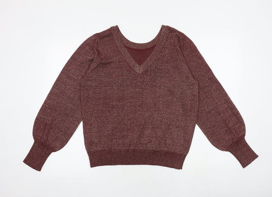 Womens UK Size L VILA Red Pullover Jumper