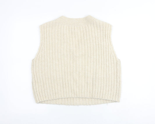 Womens UK Size S H&M Beige Vest Jumper
