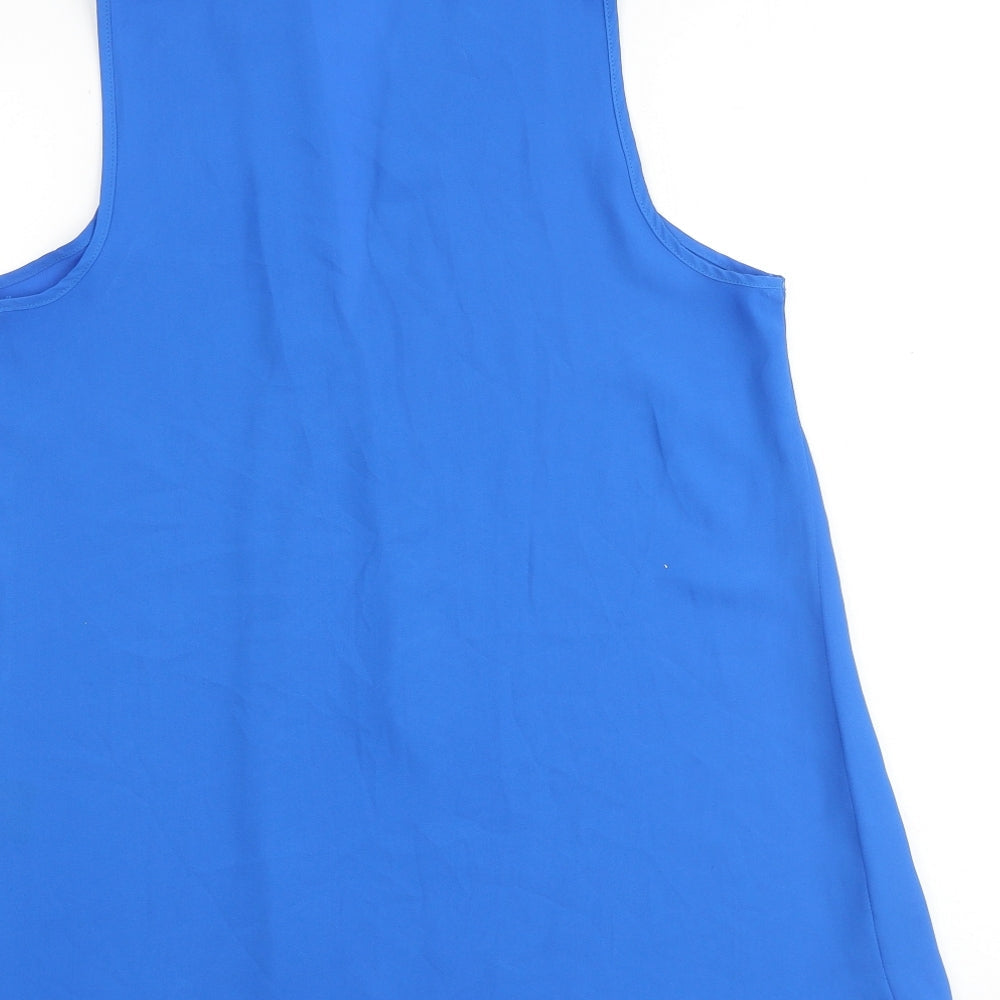 Womens UK Size 10 Roman Blue Basic Tank