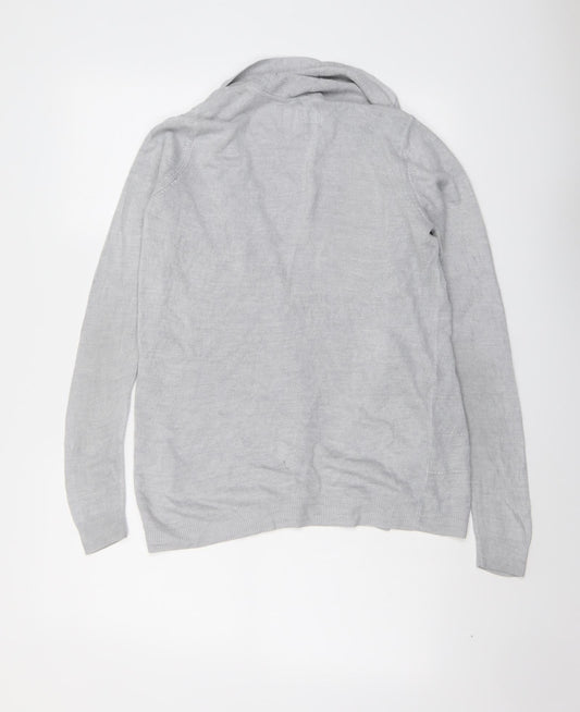 Womens UK Size 12 Maine Grey Cardigan Jumper