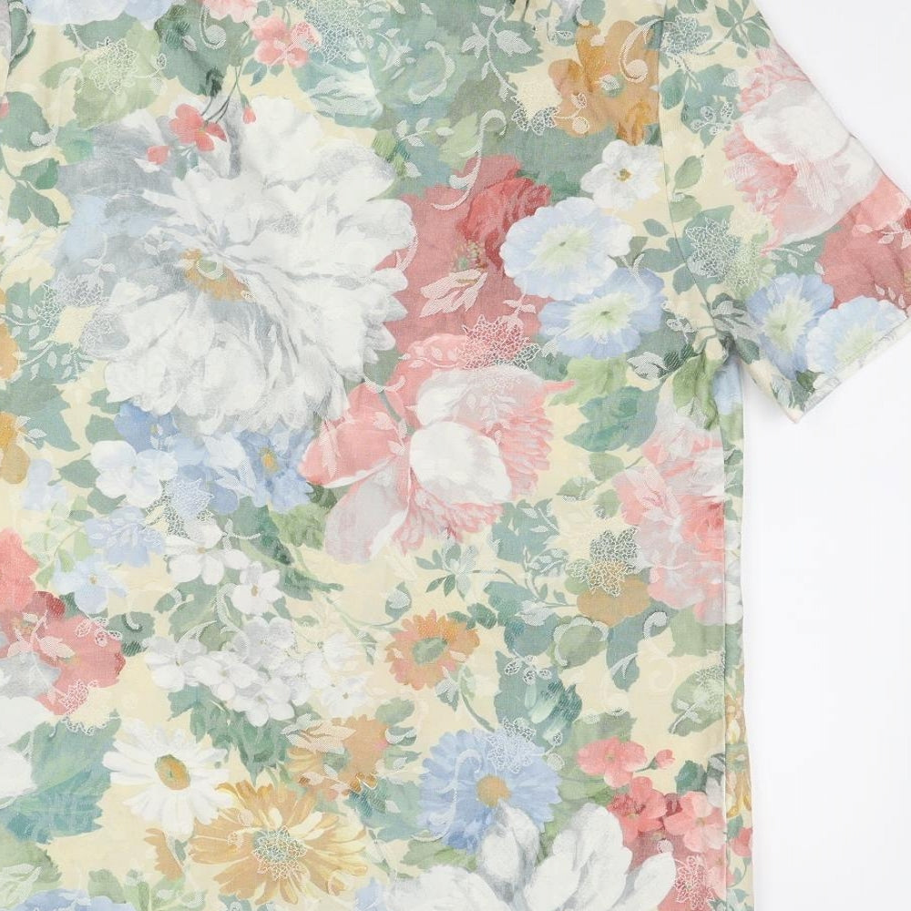 Brand and care label for C&A women’s multicoloured floral jacket, size UK 10