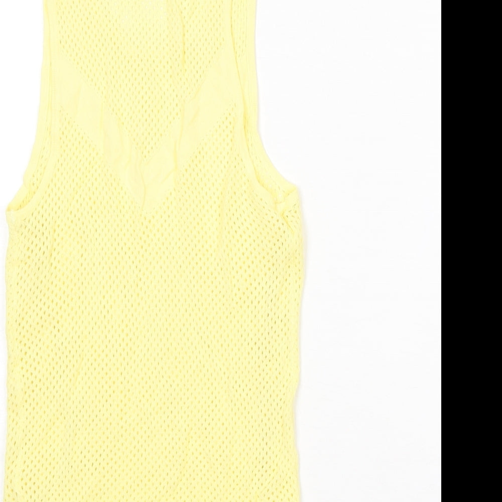 Womens UK Size S Zara Yellow Vest Jumper